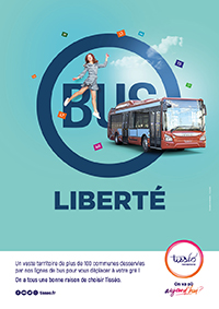 Affiche campagne Bénéfices bus