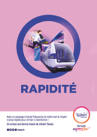 Affiche campagne Bénéfices métro