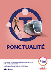 Affiche campagne Bénéfices tram