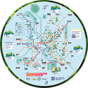 Destinations Fraicheur : plan des lieux desservis par Tisséo