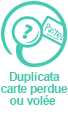 Duplicata carte perdue ou volée