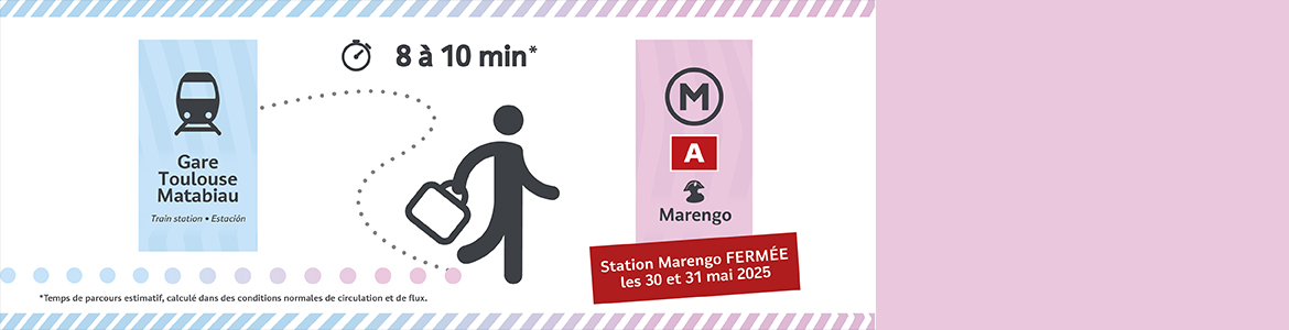 Travaux métro Marengo - gare Toulouse Matabiau